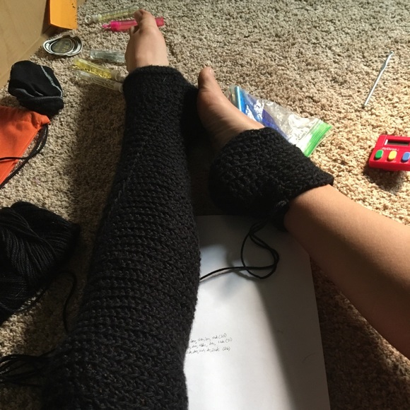 Handmade Crochet Leg Warmers - Picture 4 of 4